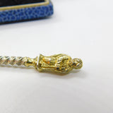 Victorian Sterling Silver Gilt 16th Century Style Tea Caddy Spoon Antique 1875 London