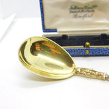 Victorian Sterling Silver Gilt 16th Century Style Tea Caddy Spoon Antique 1875 London