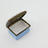 Victorian Bilston Enamel Patch Box 'Let Virtue be your Guide' Antique c1900