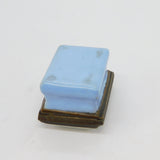 Victorian Bilston Enamel Patch Box 'Let Virtue be your Guide' Antique c1900