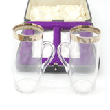 Victorian Pair of Sterling Silver Gilt & Glass Toddy Mugs Boxed 1873 Birmingham