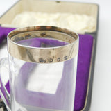 Victorian Pair of Sterling Silver Gilt & Glass Toddy Mugs Boxed 1873 Birmingham