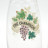 French Pair of Victorian Glass & Enamel 'Fine Champagne' & 'Anisette' Carafes