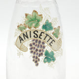 French Pair of Victorian Glass & Enamel 'Fine Champagne' & 'Anisette' Carafes