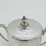 Sterling Silver Lidded Sugar Bowl Antique 1942 London Mappin & Webb Art Deco