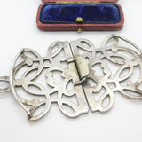 Victorian Art Nouveau Sterling Silver Floral Buckle 1898 London Antique