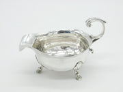 George II Sterling Silver Scrolled Handle Sauce Boat Antique 1744 London