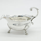 George II Sterling Silver Scrolled Handle Sauce Boat Antique 1744 London