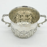 Sterling Silver Planished Arts & Crafts Style Porringer Cup Antique 1914 Deco