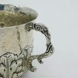 Sterling Silver Planished Arts & Crafts Style Porringer Cup Antique 1914 Deco