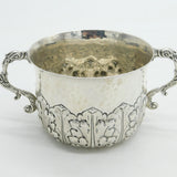 Sterling Silver Planished Arts & Crafts Style Porringer Cup Antique 1914 Deco