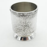 Sterling Silver Abstract Celtic Pattern Whisky Tot Shot Cup 1975 London Vintage