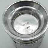 Sterling Silver Abstract Celtic Pattern Whisky Tot Shot Cup 1975 London Vintage