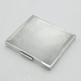 Sterling Silver Engine Turned Makeup Mirror Compact 1946 London Antique