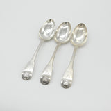 Set of 3 Georgian Scottish Sterling Silver Table Spoons Antique 1820 Edinburgh