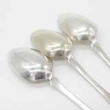 Set of 3 Georgian Scottish Sterling Silver Table Spoons Antique 1820 Edinburgh