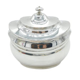 Sterling Silver Bombe Form Tea Caddy Antique 1921 London Art Deco