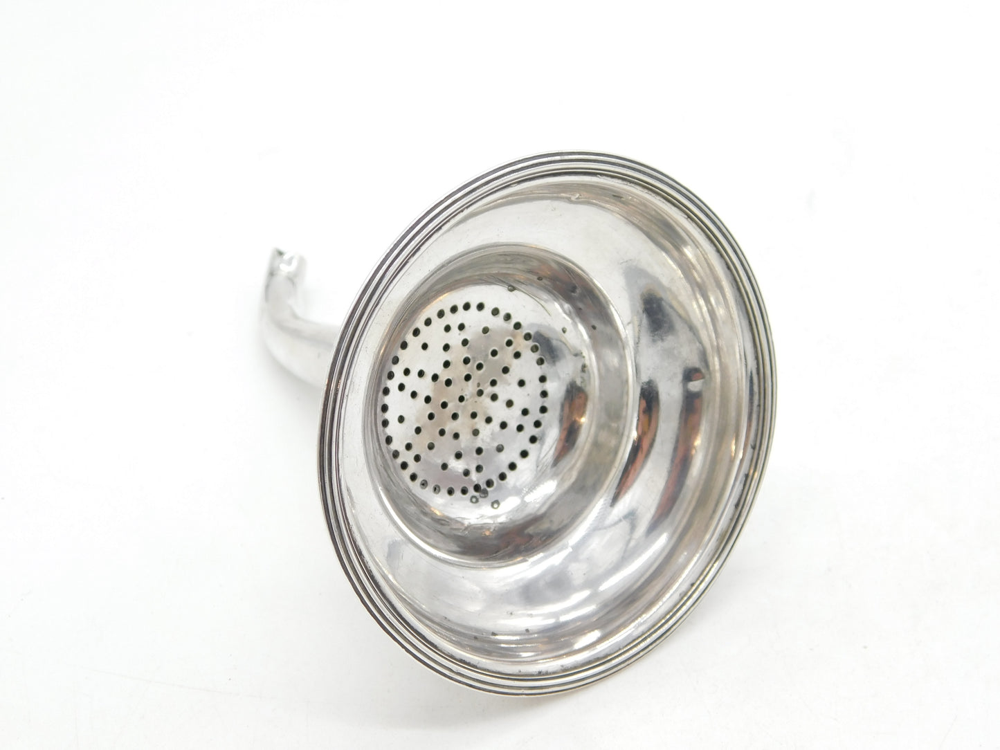 George III Sterling Silver Wine Funnel Strainer Antique 1795 London Solomon Hougham