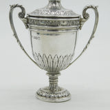 Sterling Silver Floral Pattern Small Lidded Trophy Cup Antique 1925 Sheffield