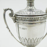 Sterling Silver Floral Pattern Small Lidded Trophy Cup Antique 1925 Sheffield