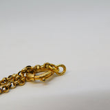 Victorian 9ct Yellow Gold & Raw Turquoise Set Cable Necklace Antique c1880