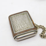 Silver Plated Propelling Pocket Watch on Albert Watch Chain Antique c1920