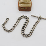 Sterling Silver Graduating Albert Watch Chain Antique 1920 Birmingham Art Deco