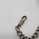 Sterling Silver Graduating Albert Watch Chain Antique 1920 Birmingham Art Deco
