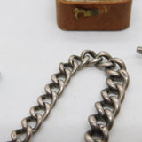Sterling Silver Graduating Albert Watch Chain Antique 1920 Birmingham Art Deco