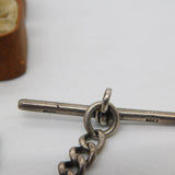 Sterling Silver Graduating Albert Watch Chain Antique 1920 Birmingham Art Deco