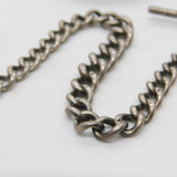Sterling Silver Graduating Albert Watch Chain Antique 1920 Birmingham Art Deco