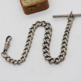 Sterling Silver Graduating Albert Watch Chain Antique 1920 Birmingham Art Deco