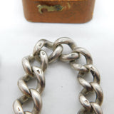 Victorian Sterling Silver Graduating Albert Watch Chain Antique 1900 Birmingham