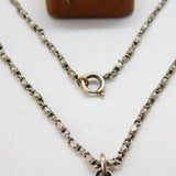 Victorian Sterling Silver Natural Turquoise Set Floral Drop Necklace c1880