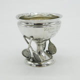 Sterling Silver 'Taiping' Tennis Trophy Racket Form Antique 1922 Birmingham Deco
