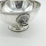 Sterling Silver Large Lion Mask Handle Rose Bowl Antique 1918 London Art Deco