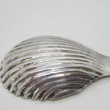 Victorian Australian Sterling Silver Scallop Shell Tea Caddy Spoon Antique c1900