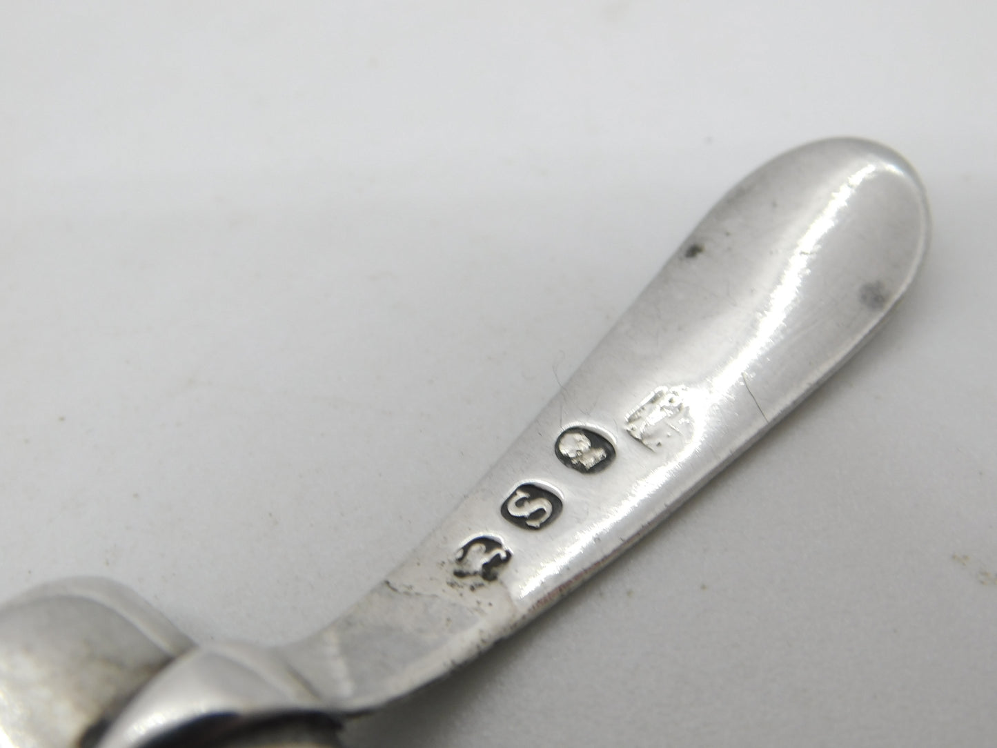 George III Sterling Silver Peacock Crest Tea Caddy Spoon Antique 1793 London
