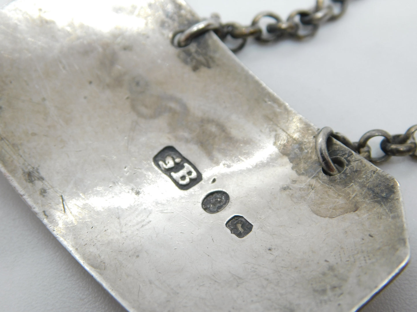 George III Sterling Silver Rum Decanter Label Antique c1780 Susannah Barker