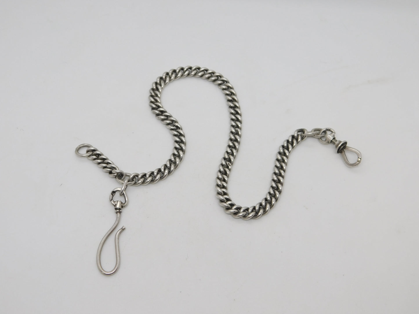 19th Century Russian .84 Silver Albert Link Pocket Watch Chain Antique c1890