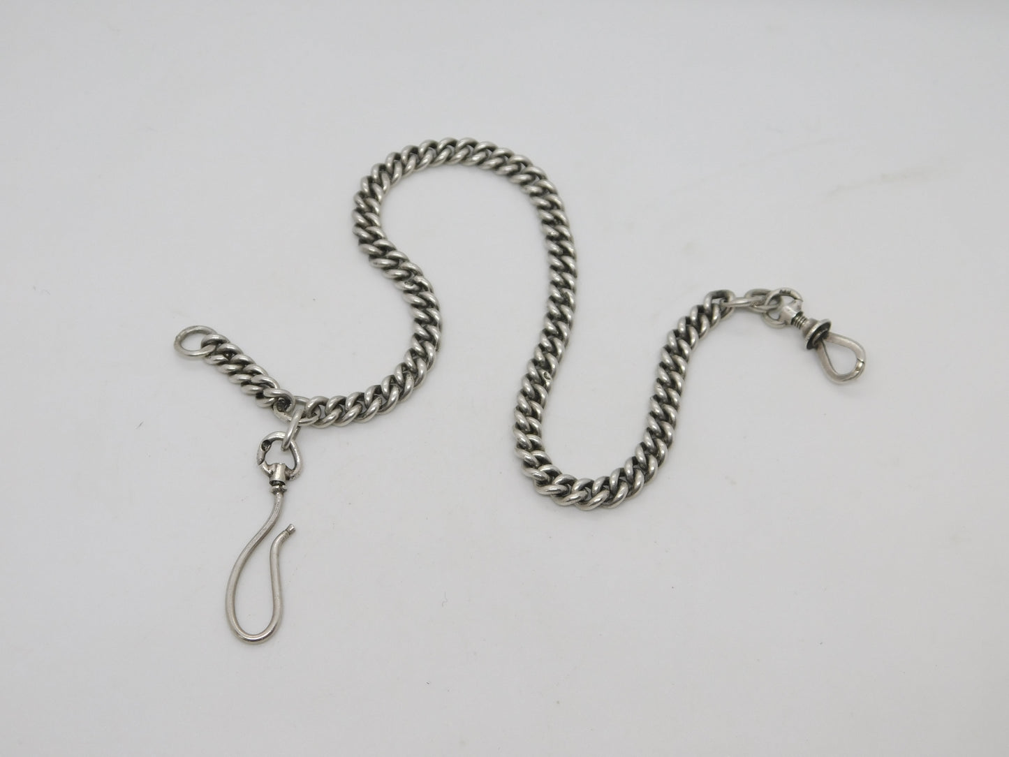 19th Century Russian .84 Silver Albert Link Pocket Watch Chain Antique c1890