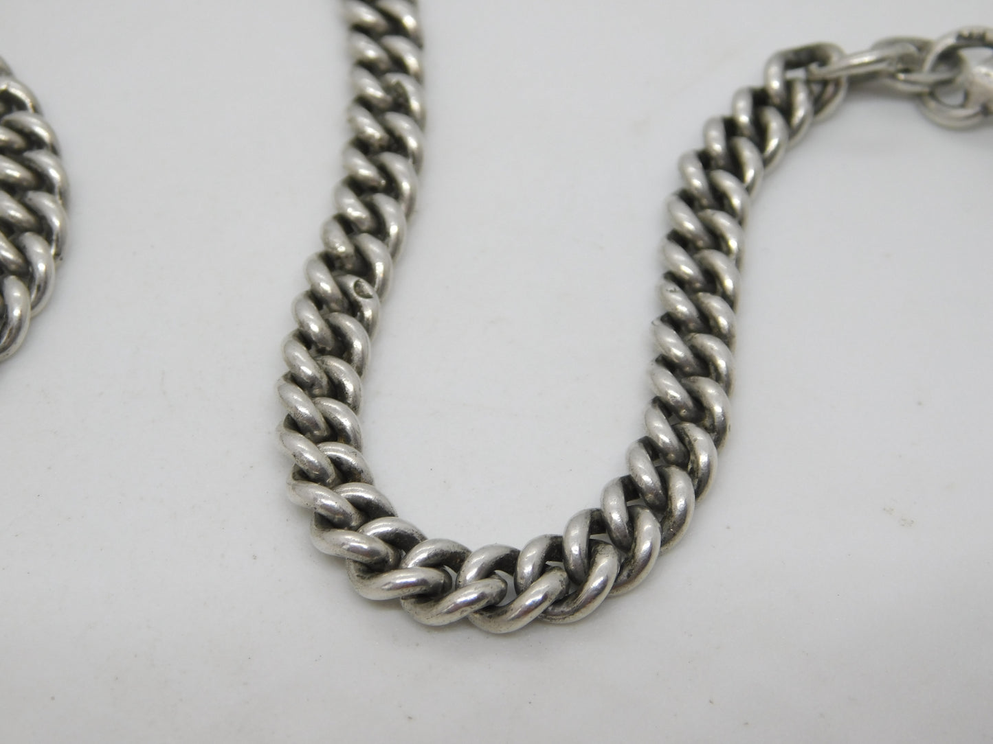 19th Century Russian .84 Silver Albert Link Pocket Watch Chain Antique c1890