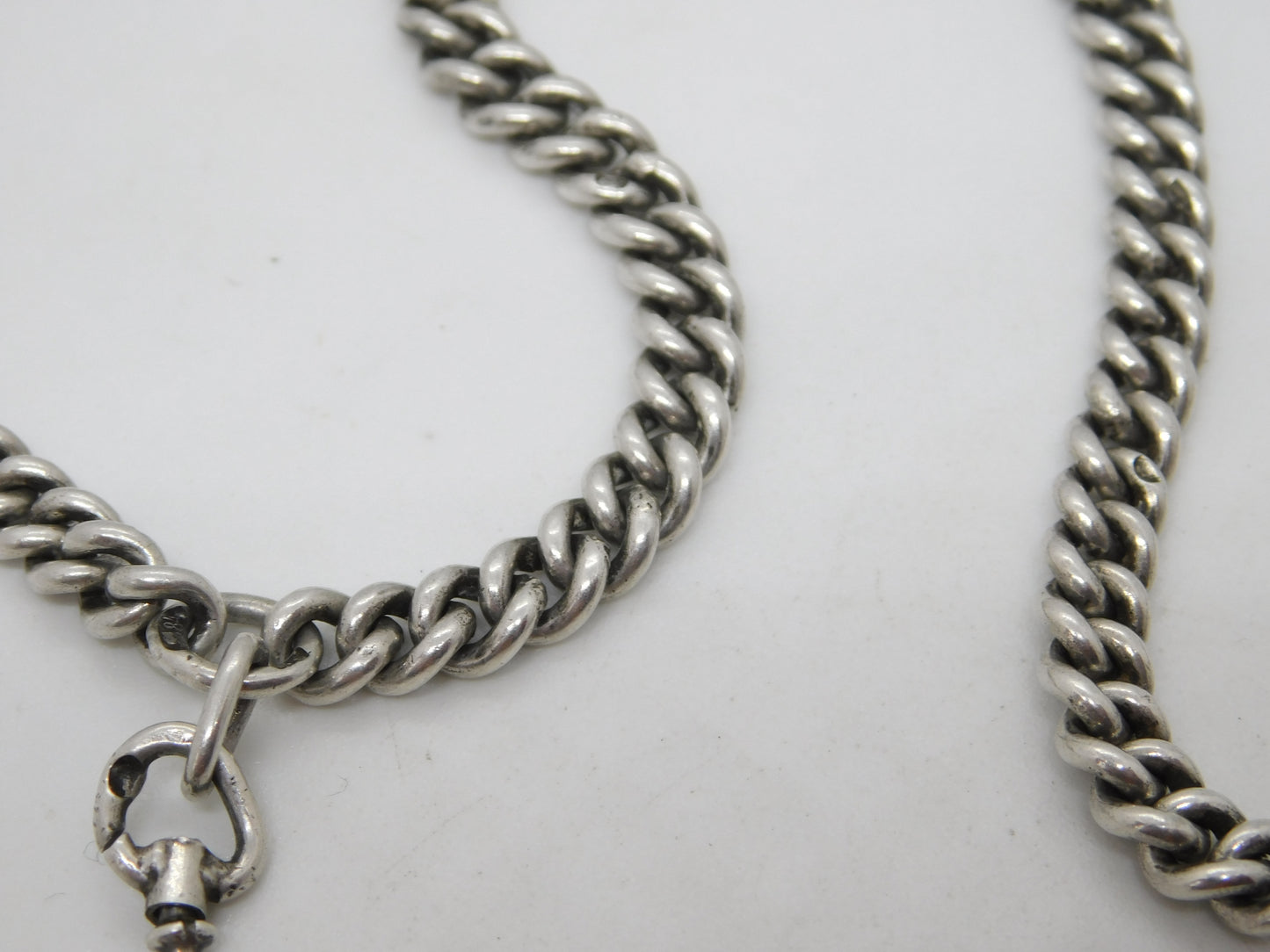 19th Century Russian .84 Silver Albert Link Pocket Watch Chain Antique c1890