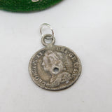 George II Sterling Silver Maundy Two Pence Coin Charm Pendant Antique 1759