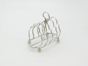 Sterling Silver Four Bar Toast Rack Antique 1911 London Edward Barnard & Sons