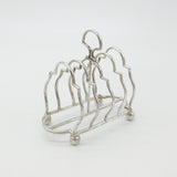 Sterling Silver Four Bar Toast Rack Antique 1911 London Edward Barnard & Sons
