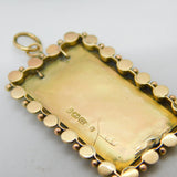 Victorian Aesthetic Movement 9ct Gold Rose Flower Pendant 1887 Antique