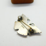 Sterling Silver Blue-Green Guilloche Enamel Butterfly Brooch Pin c1920 Antique