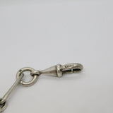 Sterling Silver Trombone Link Double Albert Watch Chain Antique 1919 Birmingham