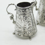 Victorian Dutch Sterling Silver Miniature Samovar Tea Service Antique c1880